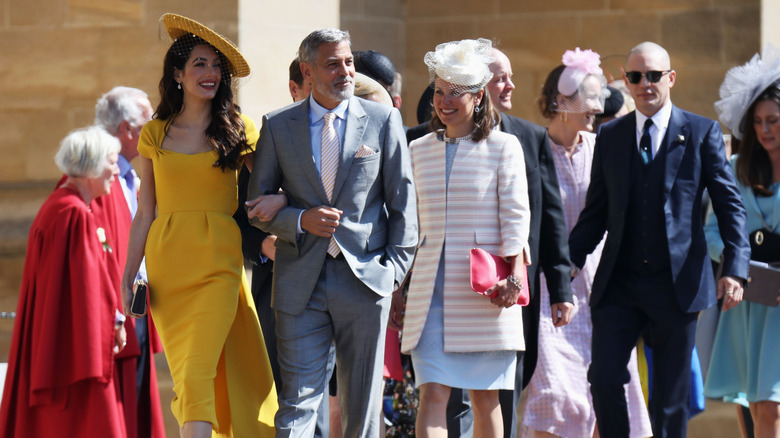 Amal and George Clooney at royal wedding