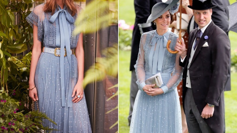 Kate Middleton and Prince William smiling at Ascot