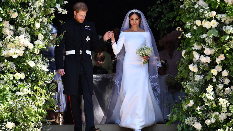 Meghan Markle and Prince Harry on their wedding day in Windsor, 2018.