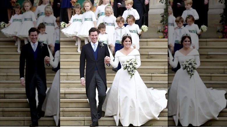 Princess Eugenie and Jack Brooksbank on their wedding day in Windsor, 2018.