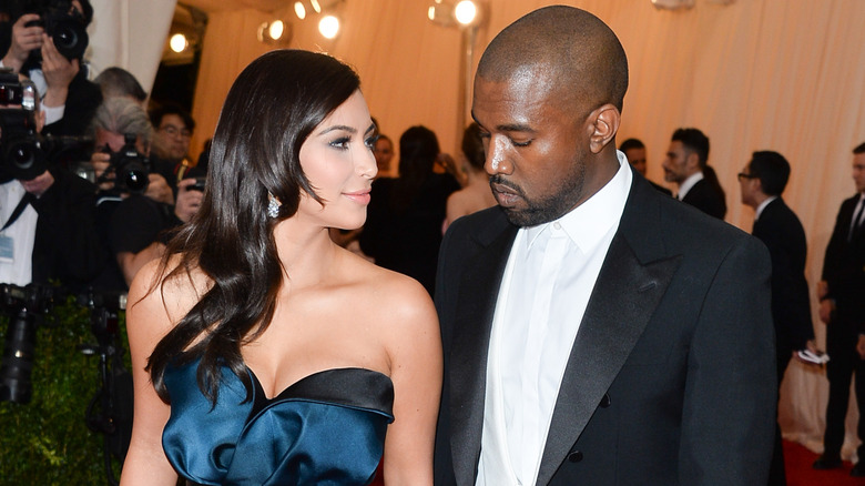 Kanye West and Kim Kardashian at the Met Gala in 2014.