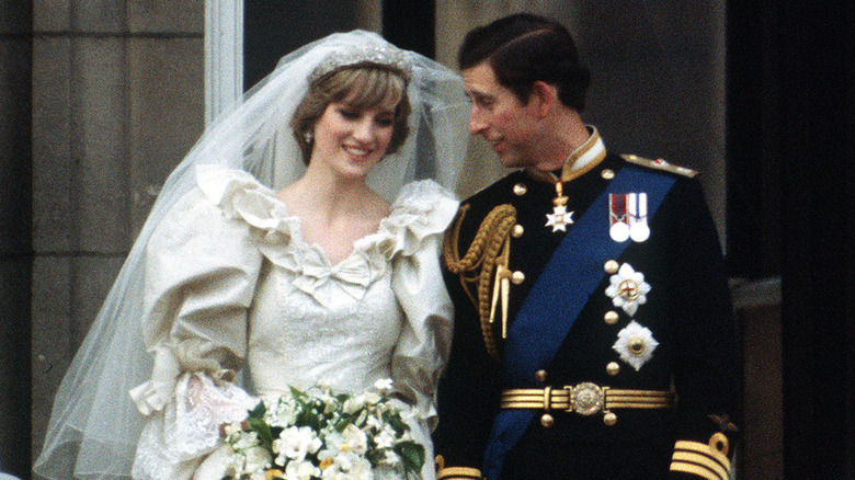 Princess Diana and Prince Charles on their wedding day in 1981.