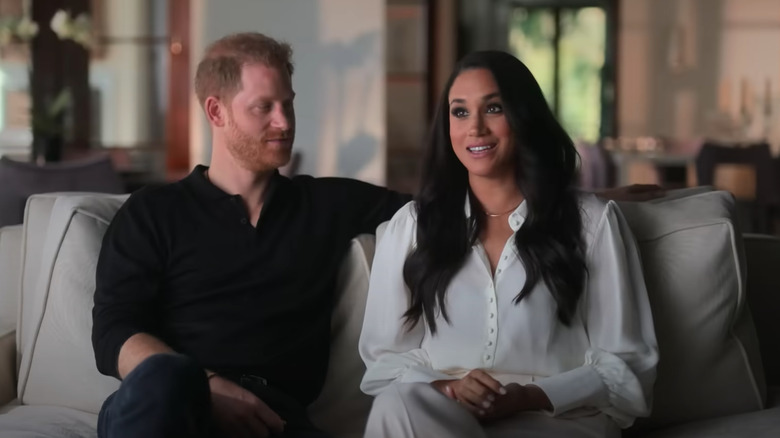 Harry and Meghan speaking in Netflix documentary