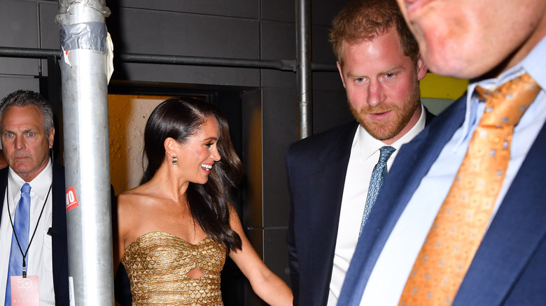 Meghan Markle and Prince Harry walking