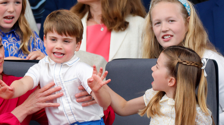 Princess Charlotte and Prince Louis platinum pageant