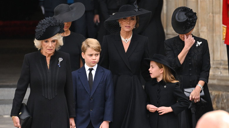 Royal family at queen's funeral