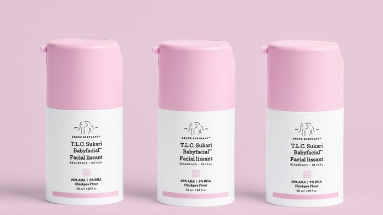 Skincare mask in pink packaging