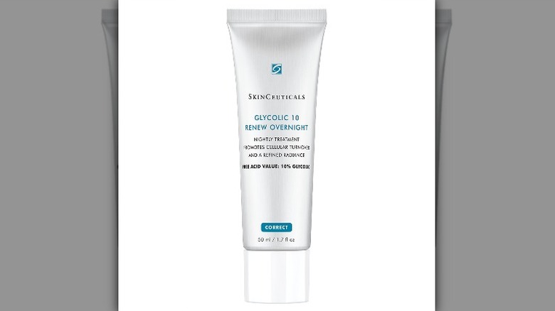 Tube of glycolic face cream