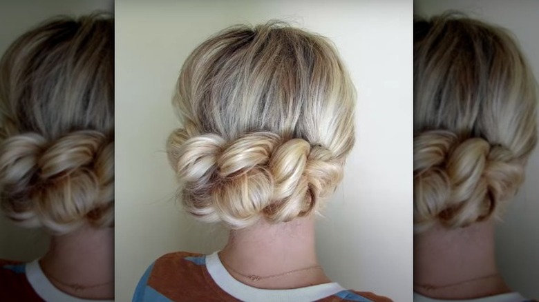 Pull-through braid on short hair