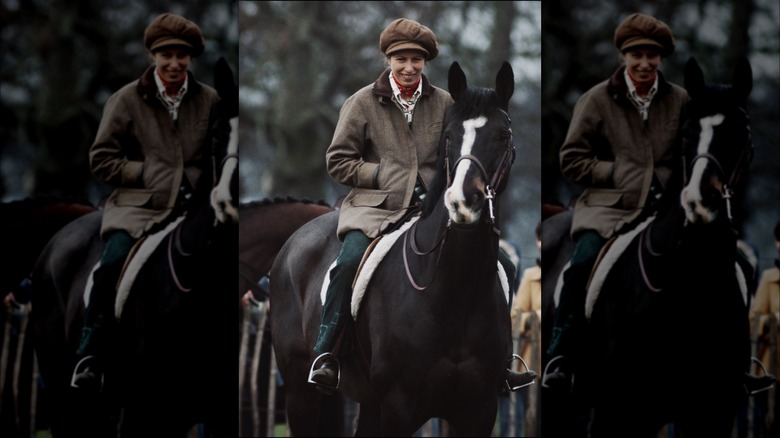 Princess Anne riding her horse