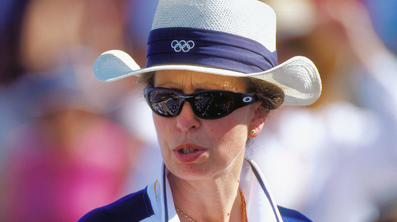 Princess Anne wearing sunglasses