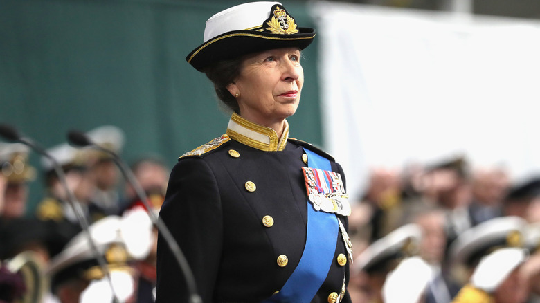 Princess Anne wearing her uniform