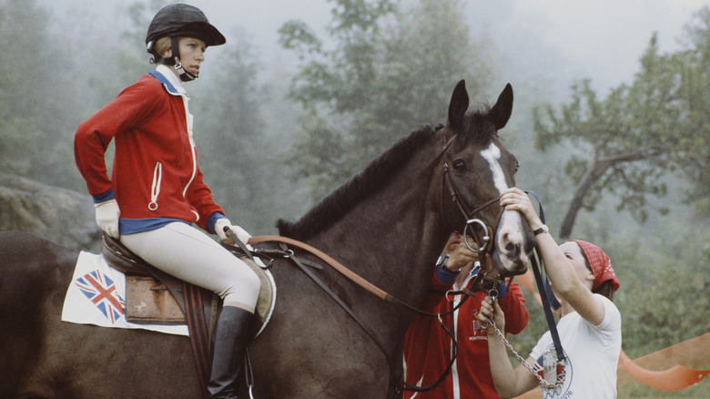 Princess Anne riding her horse