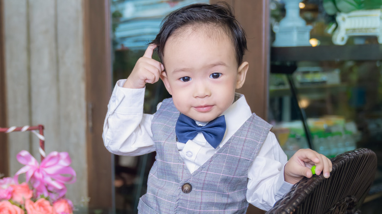 Baby in suit