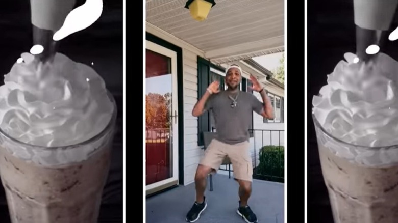 Man doing Fancy dance with Oreo shakes