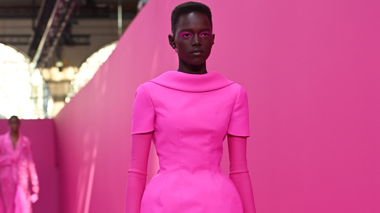 Valentino model in pink