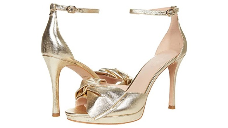 gold heeled shoes