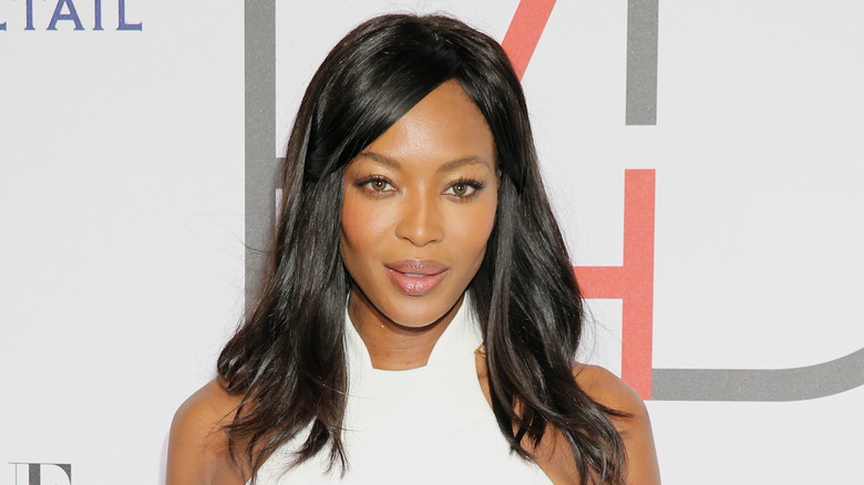 Naomi Campbell with side bangs