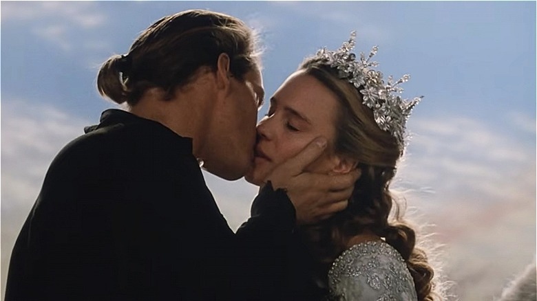 Wesley and Buttercup kissing in The Princess Bride