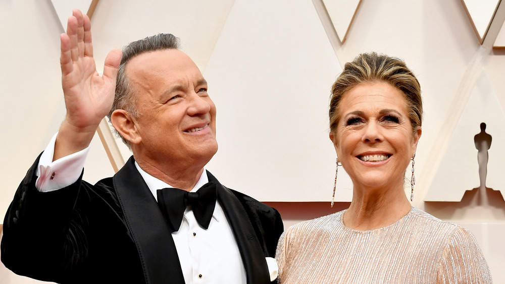 Tom Hanks and Rita Wilson smile on the red carpet