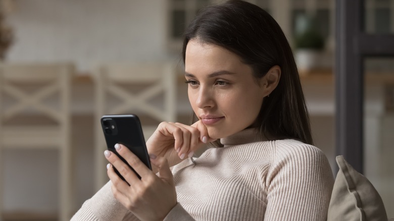 Woman on phone