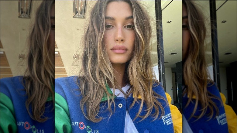 Hailey Bieber square face hair