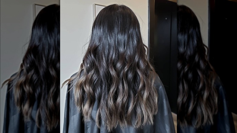 Rear view of ombre hair