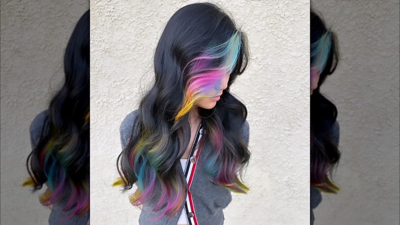 Multi-colored ombre hair 