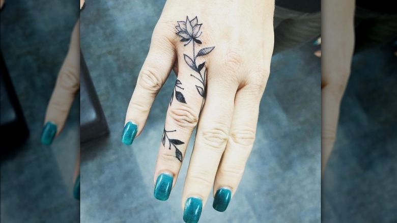 hand with tattoo