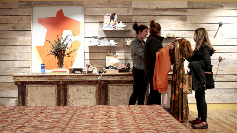 Interior of an Anthropologie store