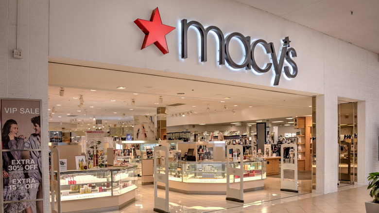 A Macy's store mall entrance