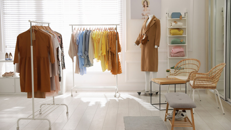 Clothing boutique interior