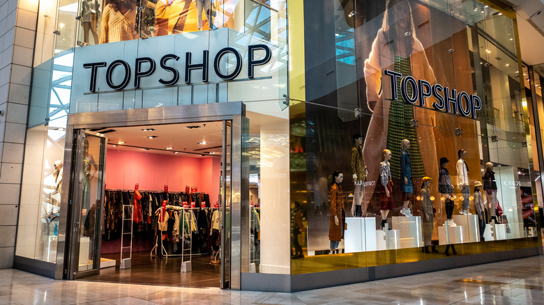 A Topshop store in 2020