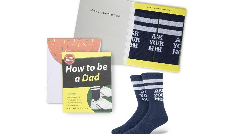 Father's day card with socks inside