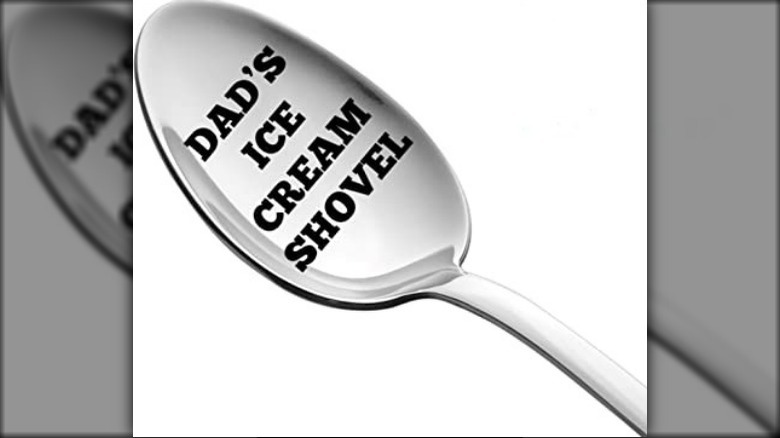 Humorous ice cream themed spoon