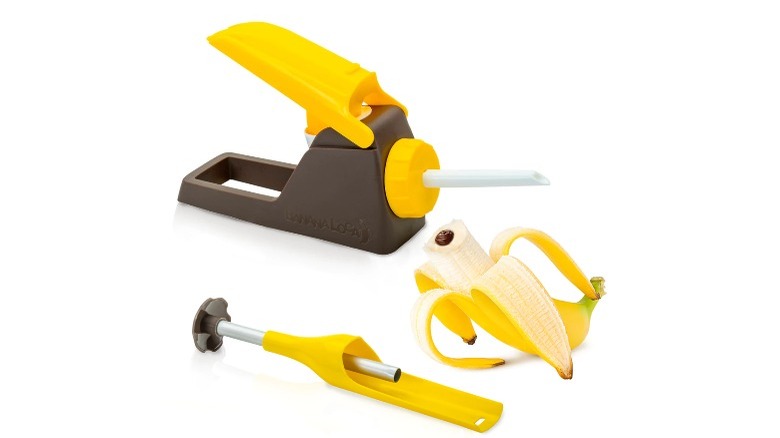 Yellow banana stuffing gadget