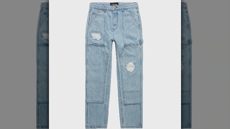 Light blue carpenter style jeans