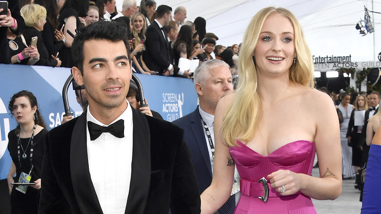 Joe Jonas and Sophie Turner arriving at event