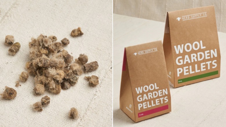 Wool garden pellets