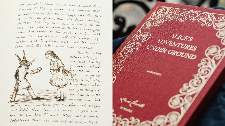 Handwritten Alice in Wonderland manuscript