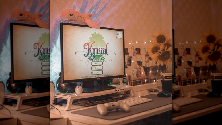 Computer displaying Kynseed title screen