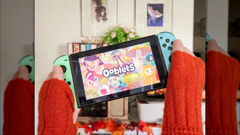 Nintendo Switch displaying Ooblets title