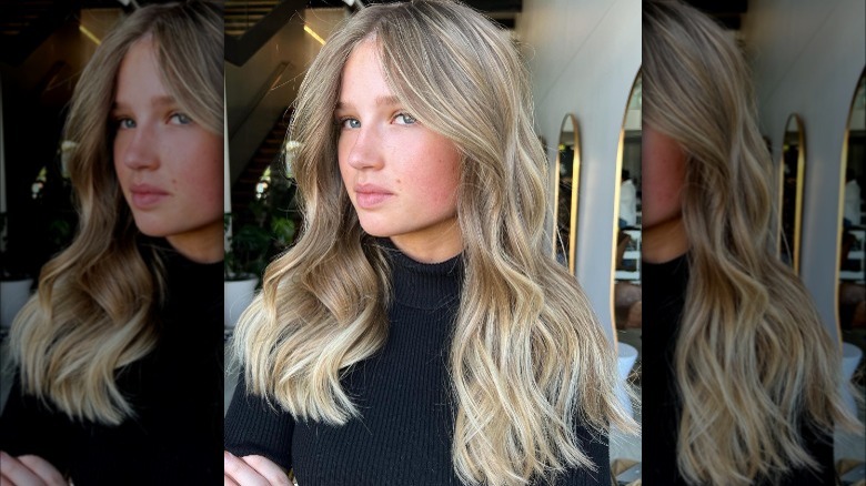 various shades of blonde blended together