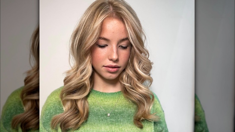 dark blonde hair with light and medium blonde highlights