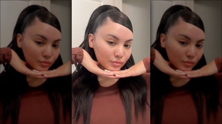 half-up side part tutorial