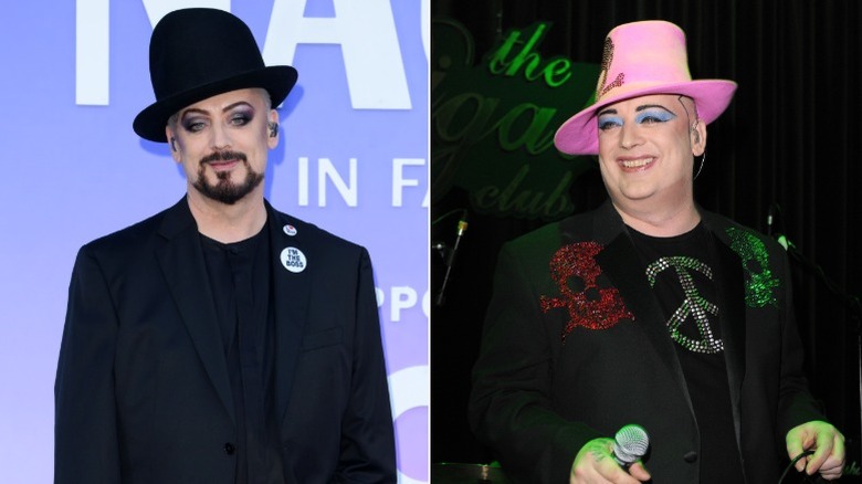 Boy George after and before weight loss