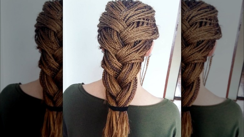 Bronze thin braids