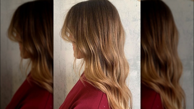 woman posing with new hair style