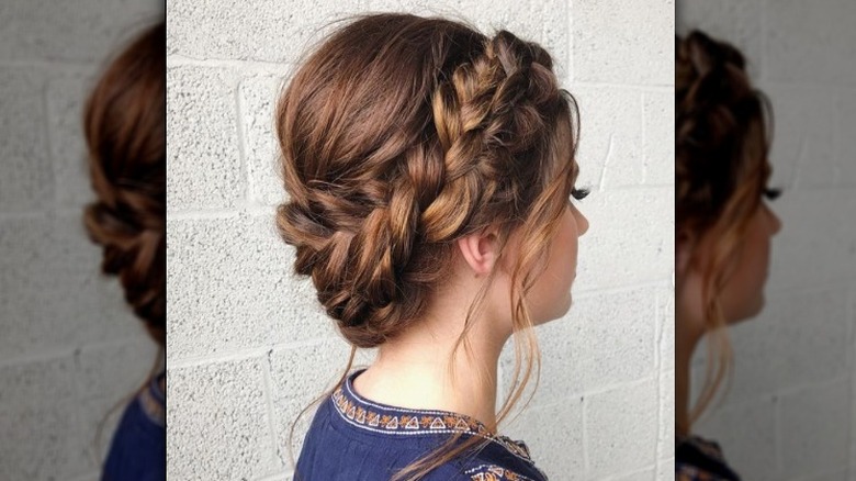 Person with crown braid