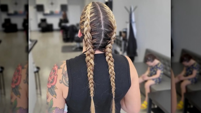 back of head with dutch braids